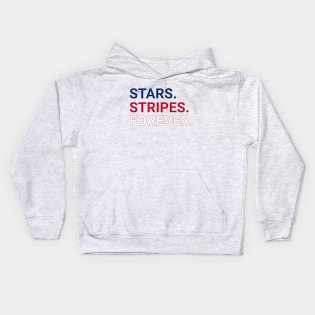 The Stars and Stripes forever Kids Hoodie by FranklinPrintCo